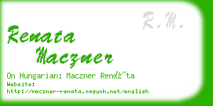 renata maczner business card